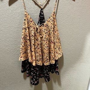 GiGiO floral tiered camisole summer top Two colors, NWT